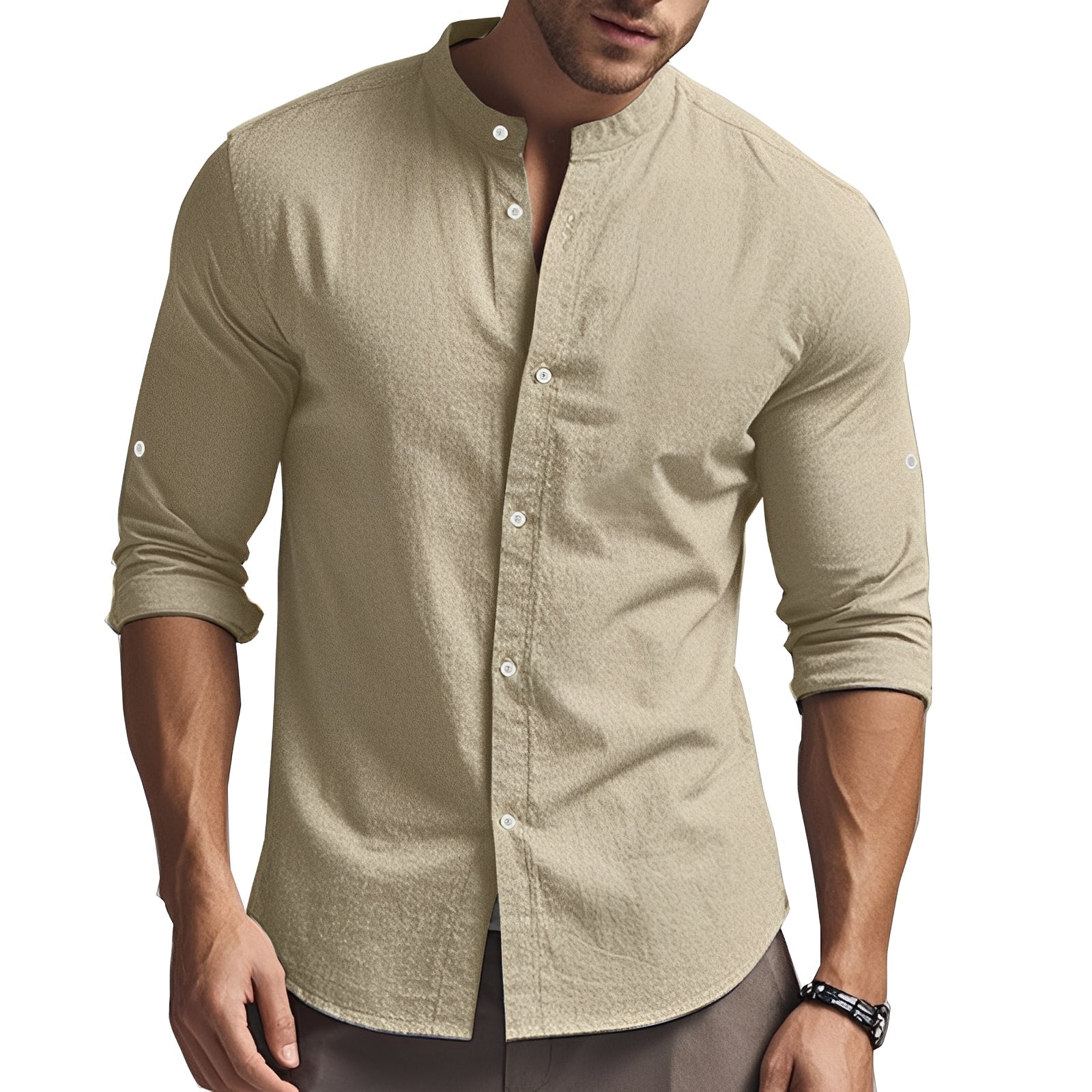 Timothy - Chemise à manches longues, coupe ajustée pour hommes