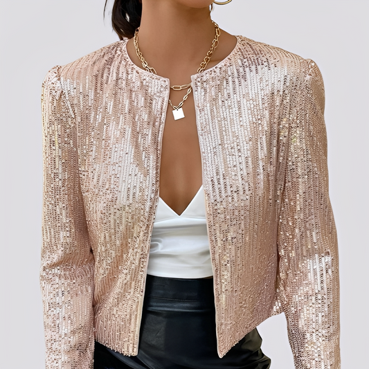 Isabelle - Eleganter kurzer Blazer mit Pailletten für Damen