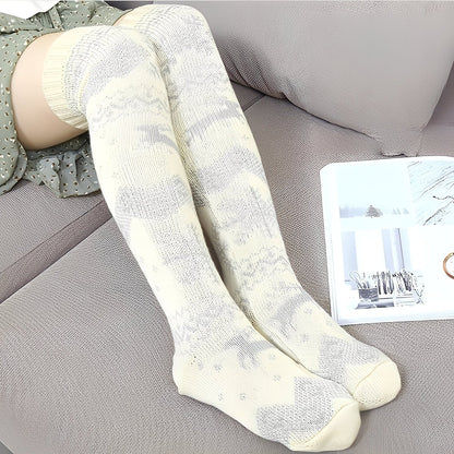 Corinne - Chaussettes de Noël en laine raffinées pour femmes