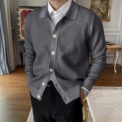 Andrew - Wool Cardigan with Buttons, Casual Style for Men
