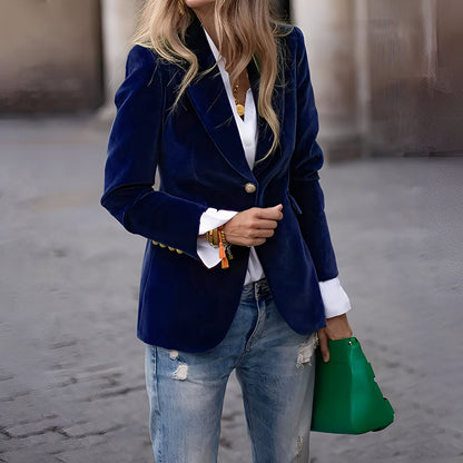 Alise - Blazer chic et ajusté en velours pour femmes