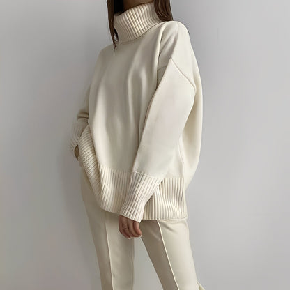 Lucinde - Oversized women's sweaters with turtleneck for winter