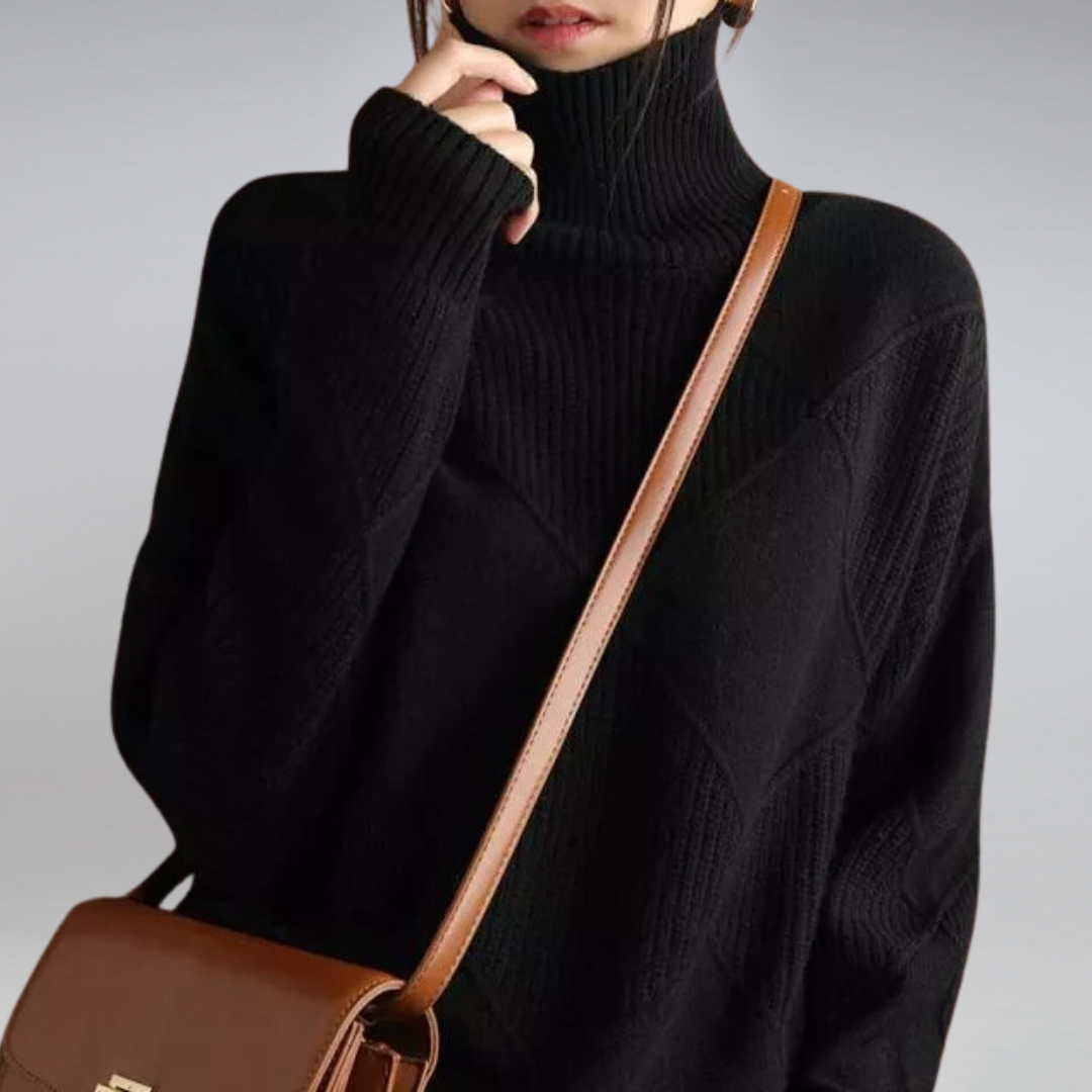 Camille – Pull en cachemire à col roulé pour femmes