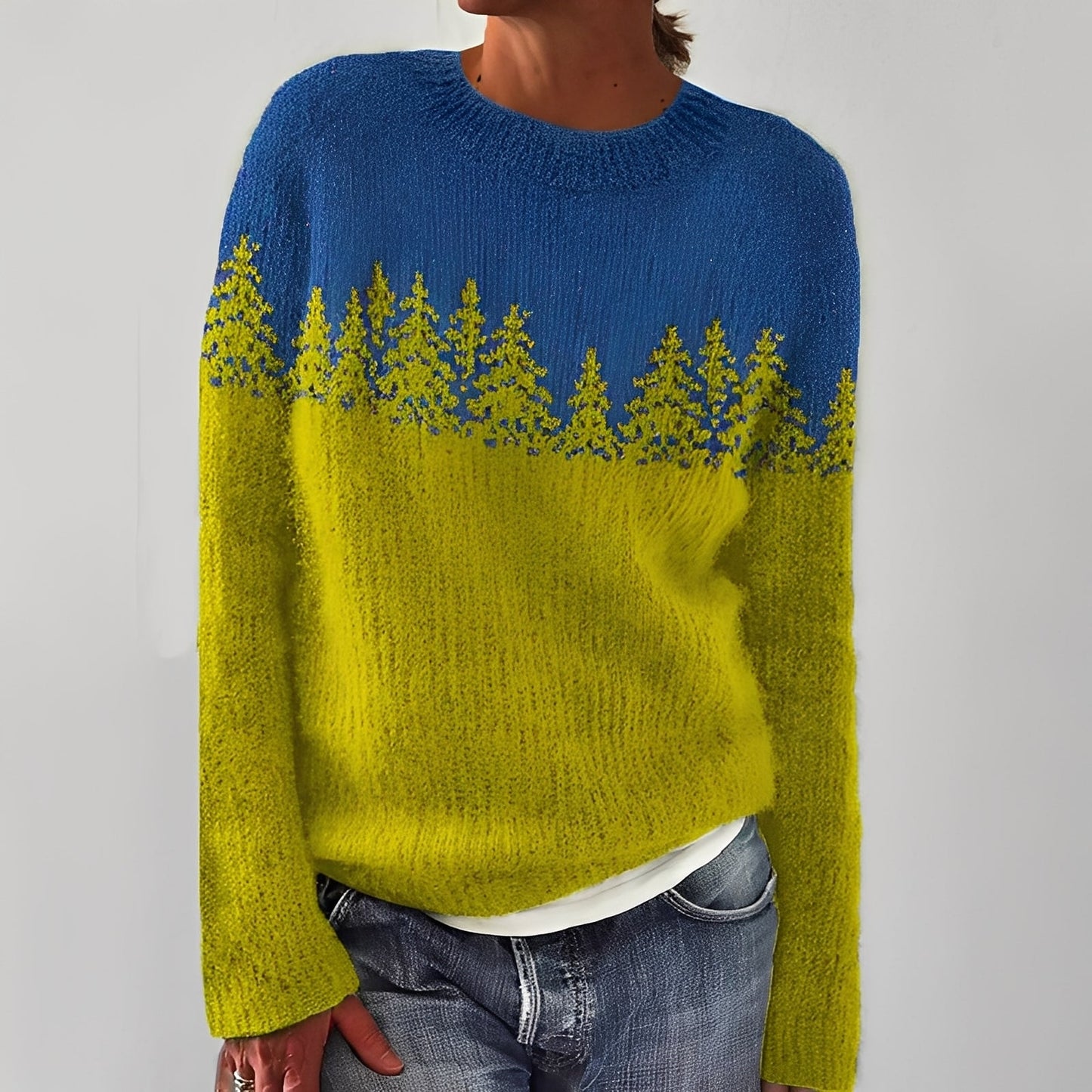 Heather - Pull classique en tricot avec motif pour femmes