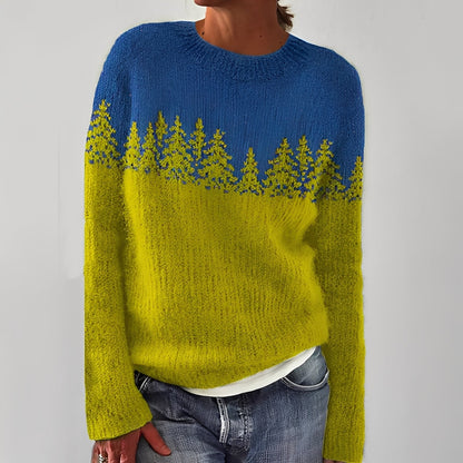 Heather - Pull classique en tricot avec motif pour femmes