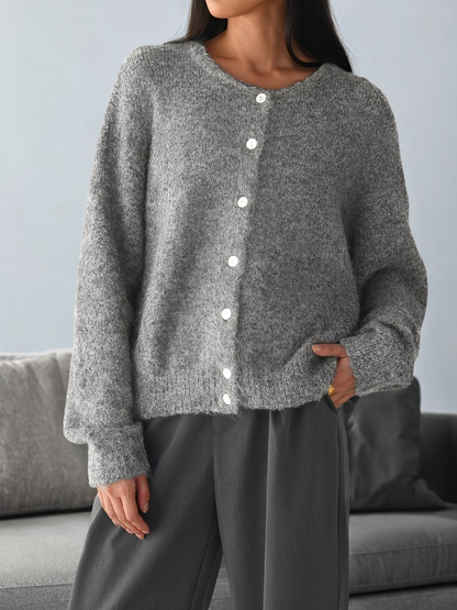 Rowena - Manteau vintage en laine avec boutons pour femmes