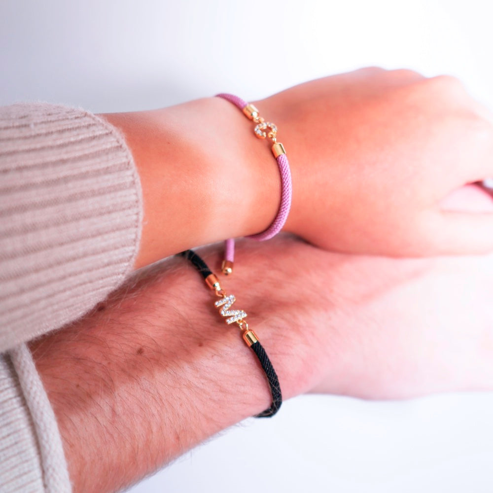 Calla – Bracelet ajustable avec initiale gravée