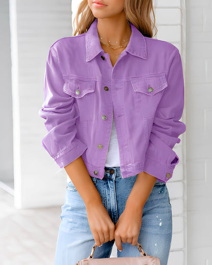 Paulene - Veste en denim élégante avec boutons et poches