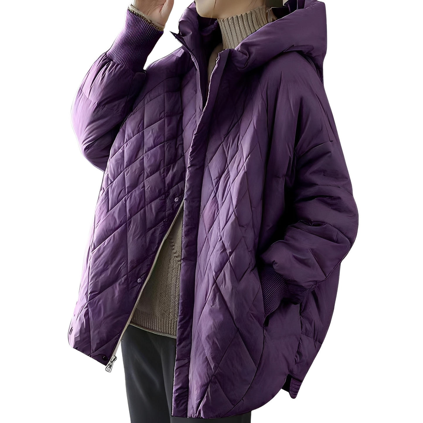 Kimberly - Elegant padded jacket with hood for women