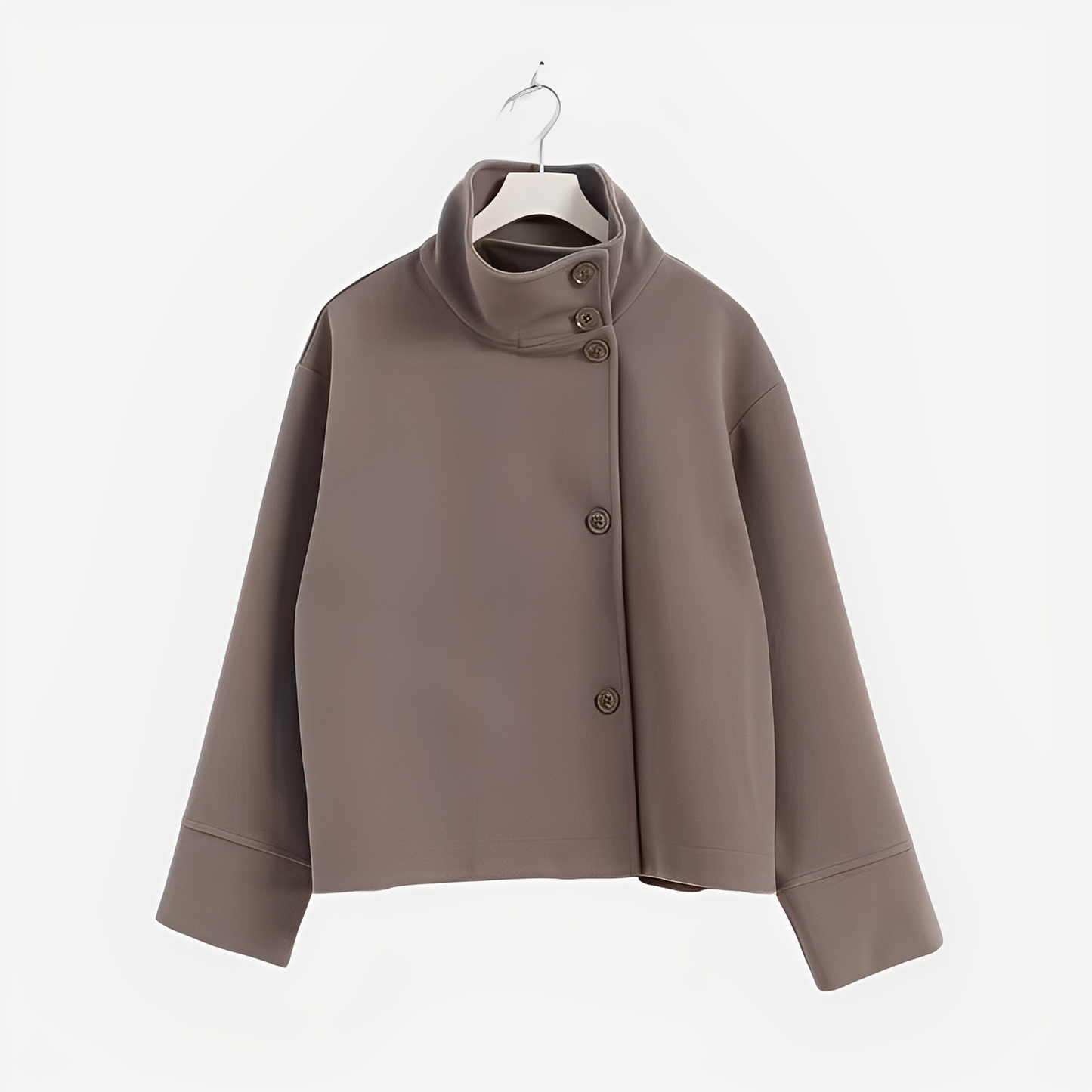 Carolyn - Élégant manteau en laine avec boutonnage simple pour femmes