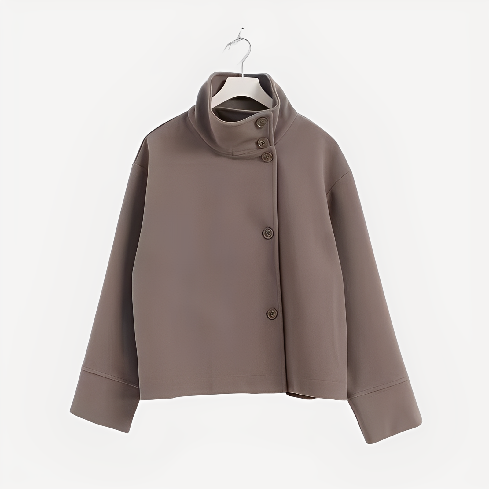 Carolyn - Élégant manteau en laine avec boutonnage simple pour femmes