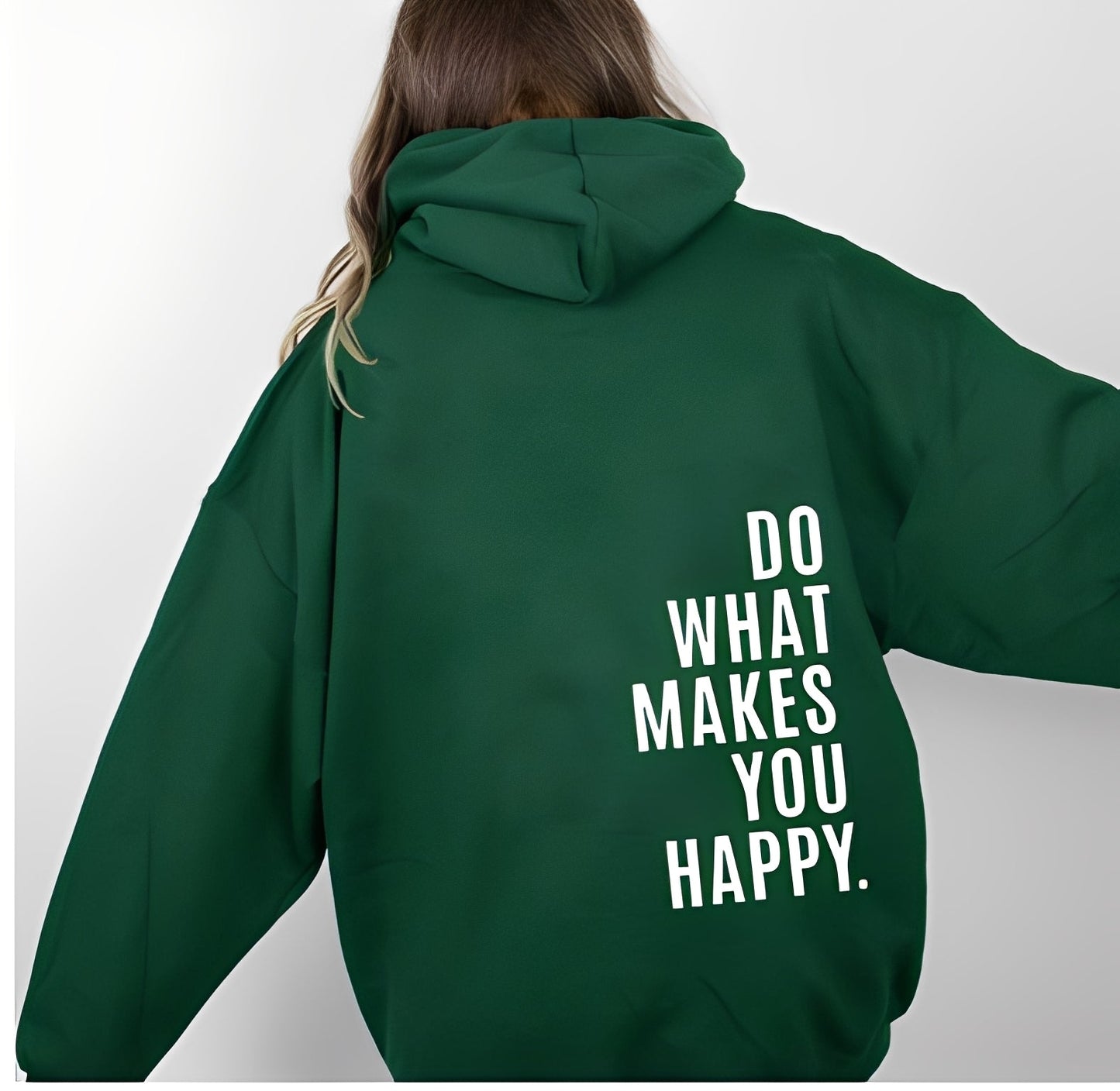 Adrienne - Stylish hooded sweatshirt with inscription for women