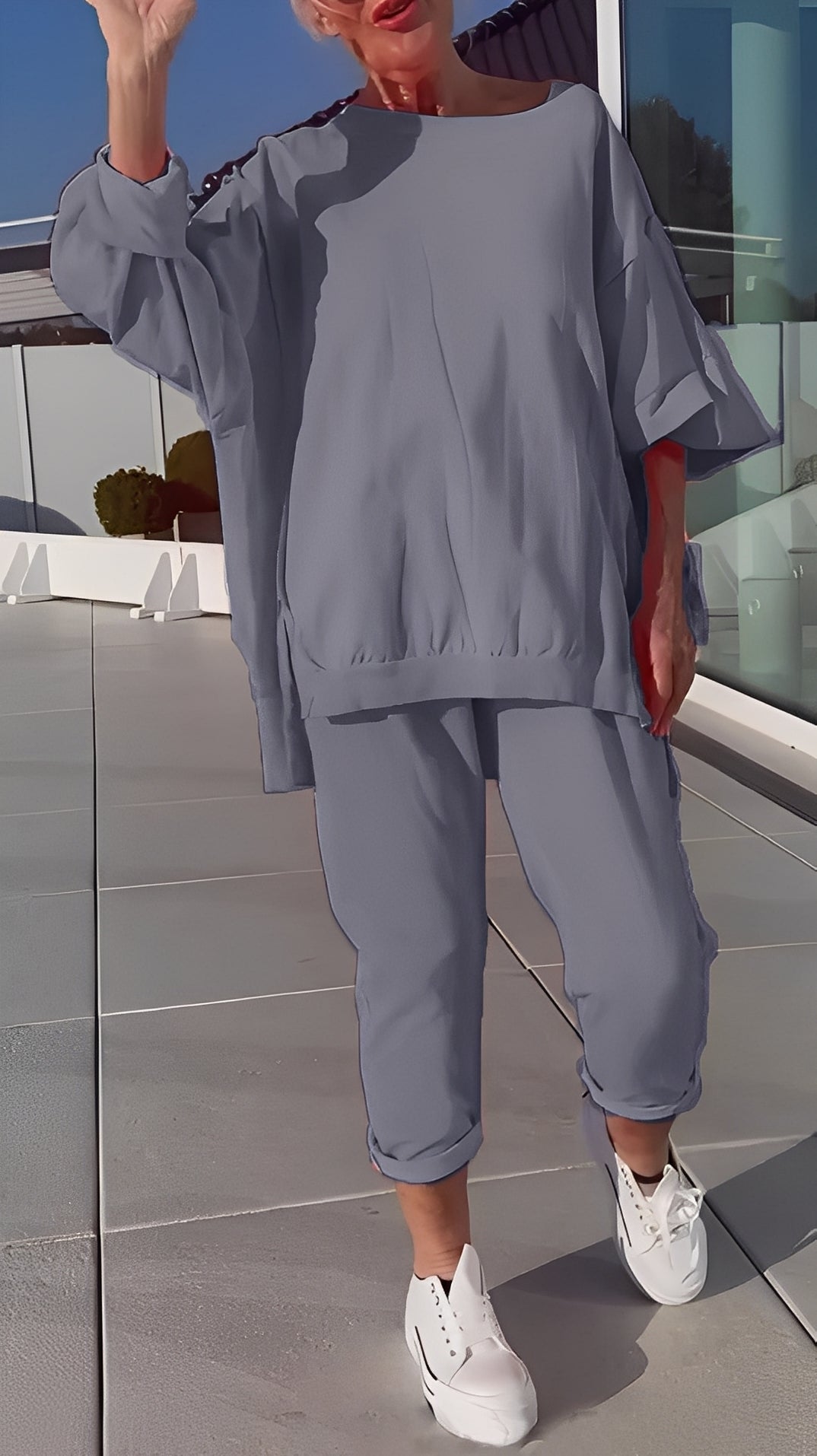 Eleanore - Tenue décontractée avec haut ample et pantalon pour femmes