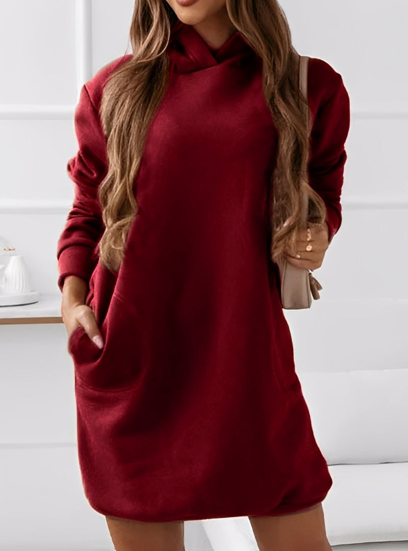 Michaela - Robe courte élégante avec capuche pour femmes
