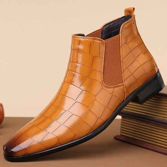 Gladwin - Bottes formelles en cuir brillant pour hommes