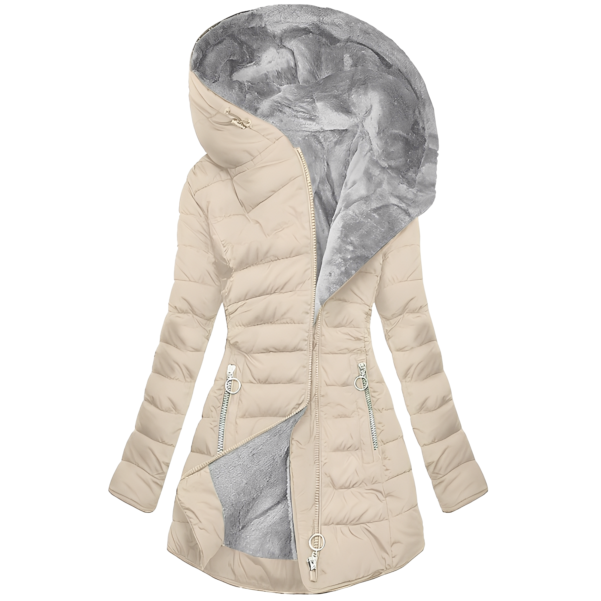 Jasmine - Veste d'hiver moderne avec capuche pour femmes