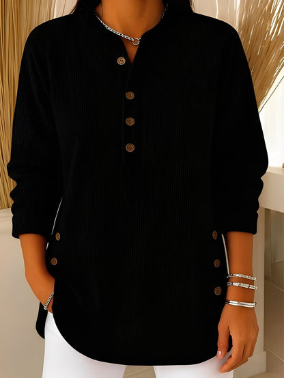 Jocelyn - Casual knitted sweater with buttons for women