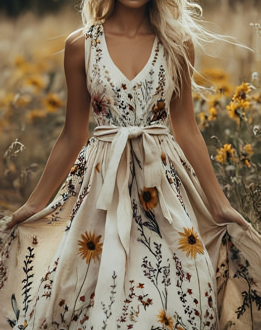 Jane - Robe élégante avec motif floral pour femmes