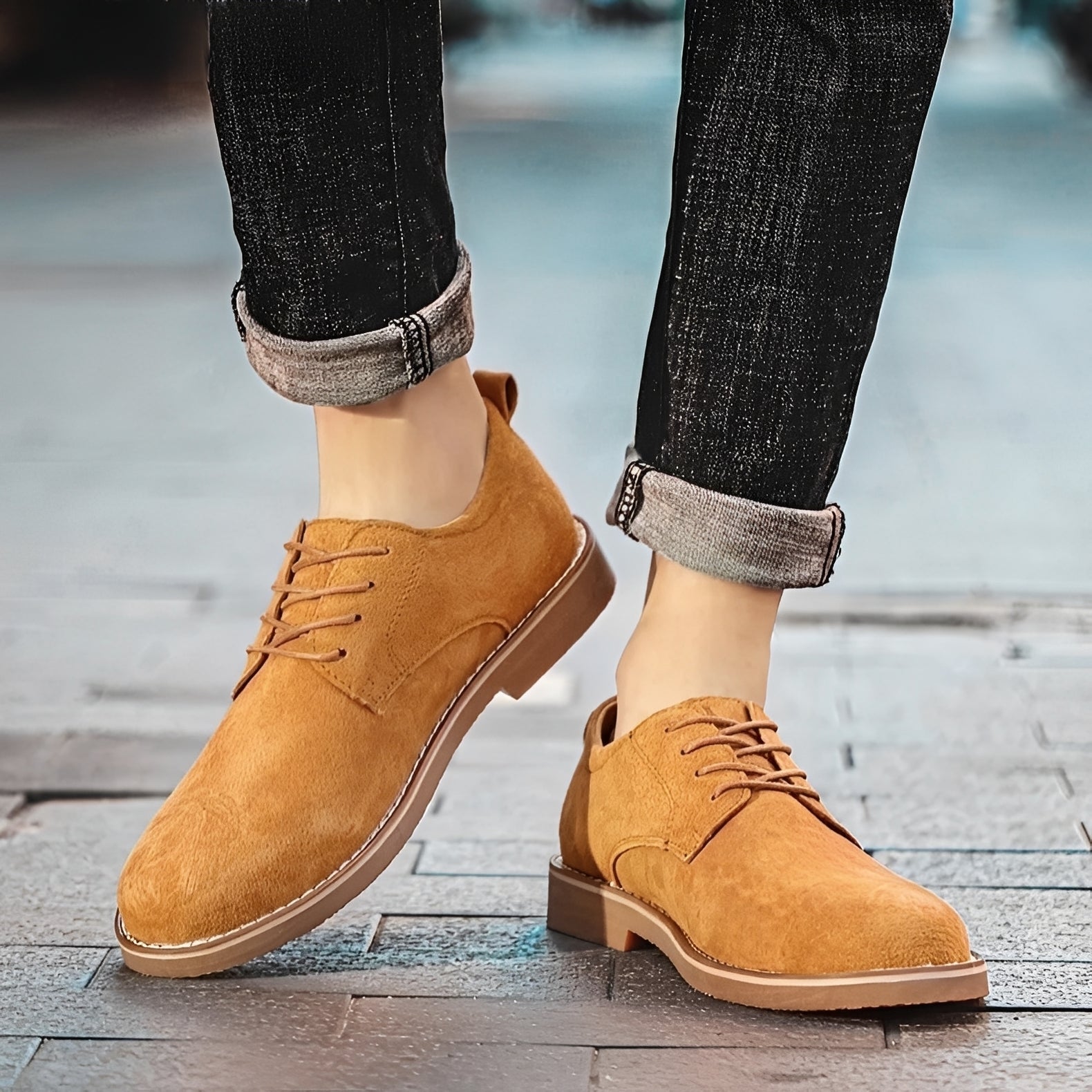 Austin - Chaussures en daim formelles et décontractées pour hommes
