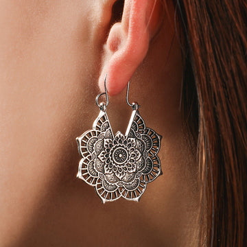 Sanya – Boucles d'oreilles Mandala du Lotus