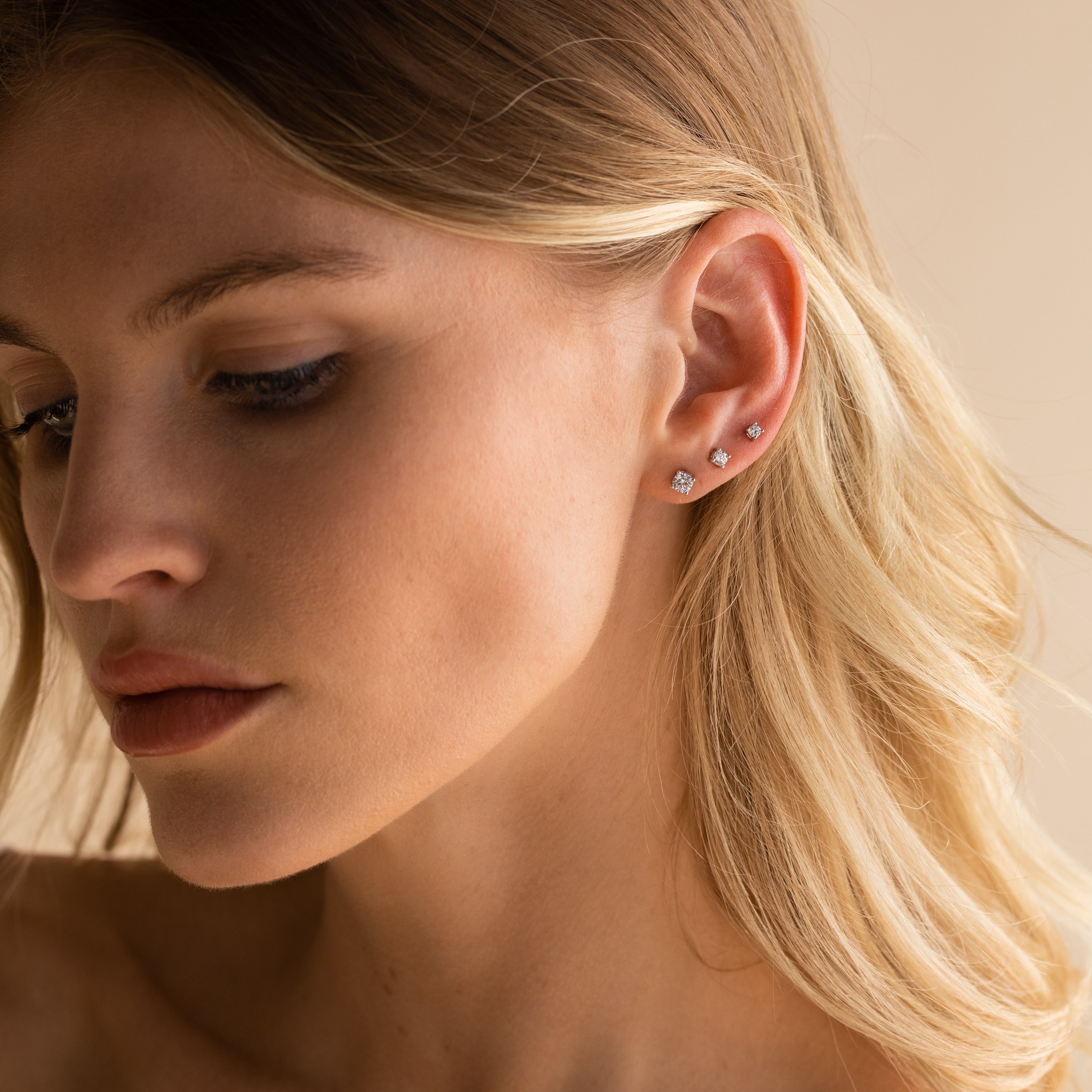 Booker – Ensemble de boucles d'oreilles en diamant