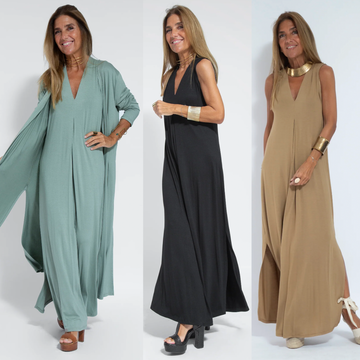 Elfleda - Ensemble robe longue et gilet