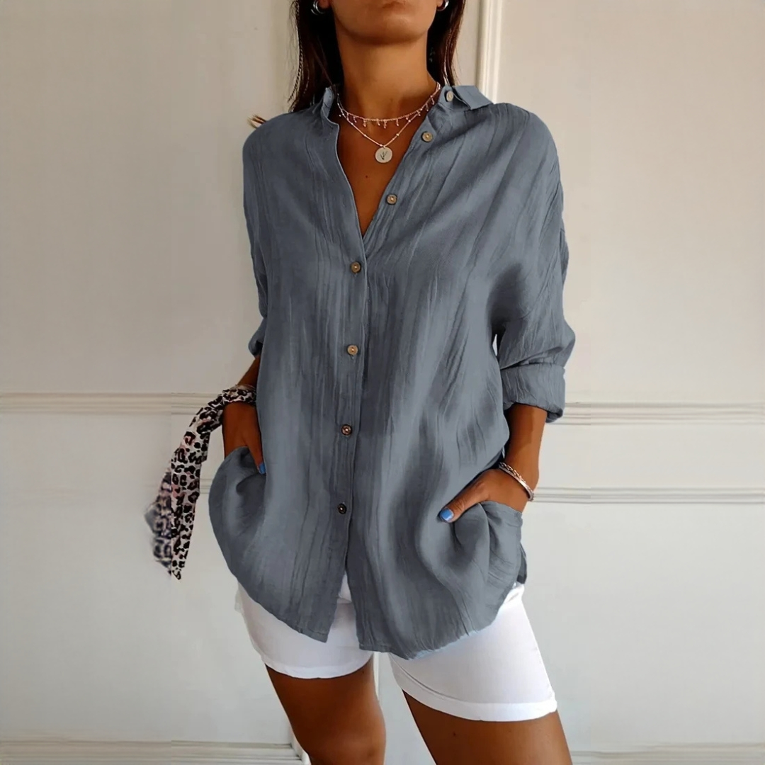 Xaelle - Chemise élégante avec patte de boutonnage