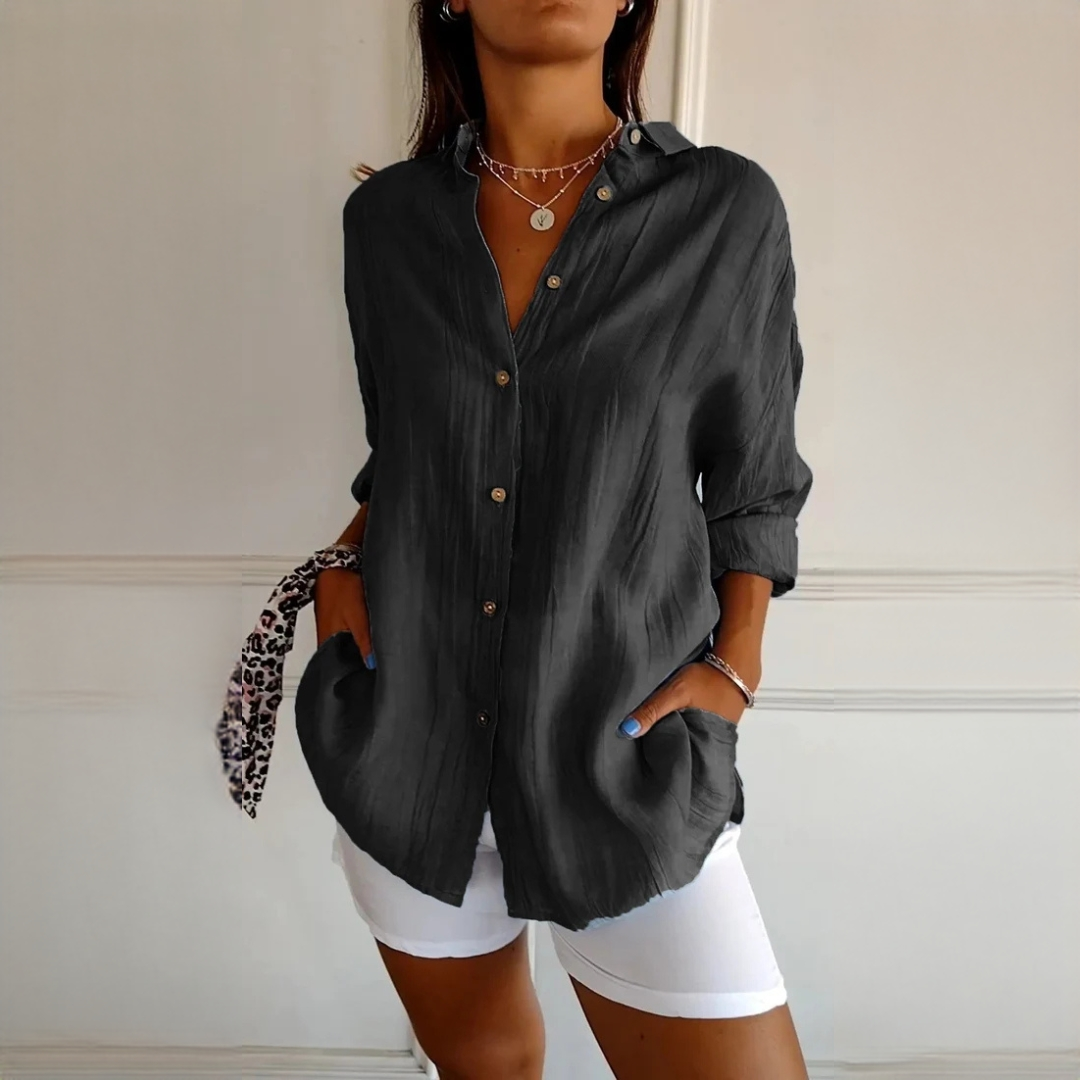 Xaelle - Chemise élégante avec patte de boutonnage