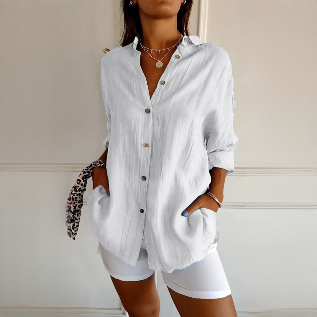 Xaelle - Chemise élégante avec patte de boutonnage