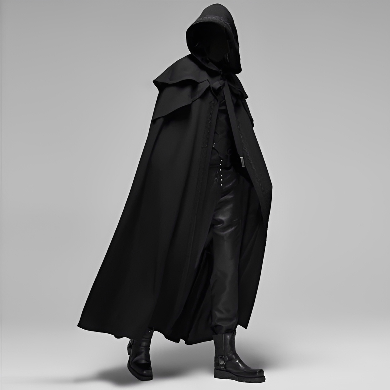 Lucien - Manteau gothique élégant avec capuche