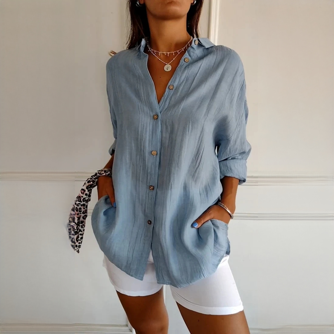 Xaelle - Chemise élégante avec patte de boutonnage