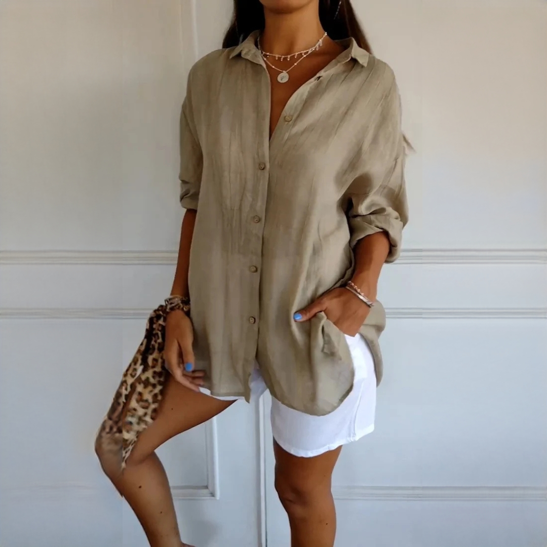Xaelle - Chemise élégante avec patte de boutonnage