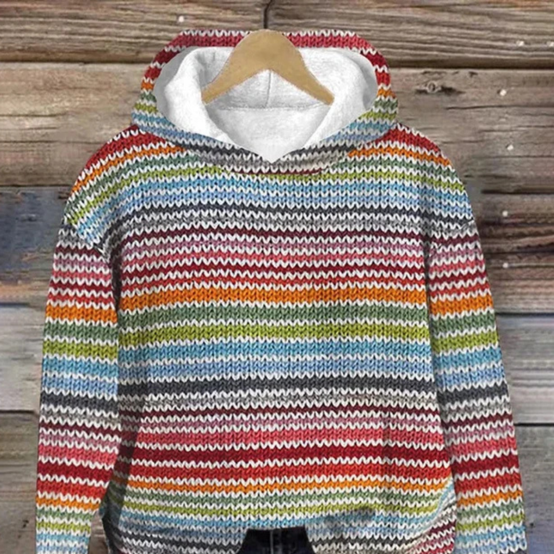 Maacah - Veste à capuche élégante avec motif rayé