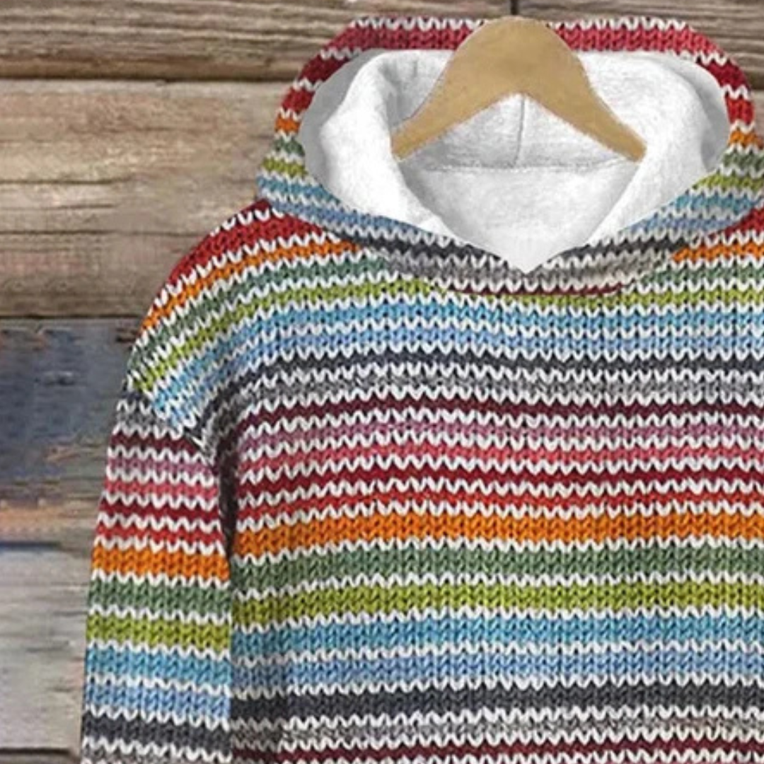 Maacah - Veste à capuche élégante avec motif rayé