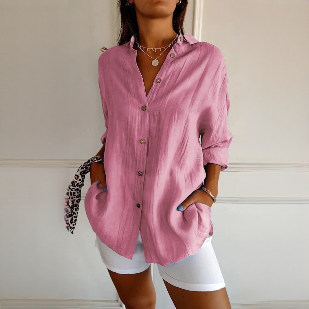 Xaelle - Chemise élégante avec patte de boutonnage