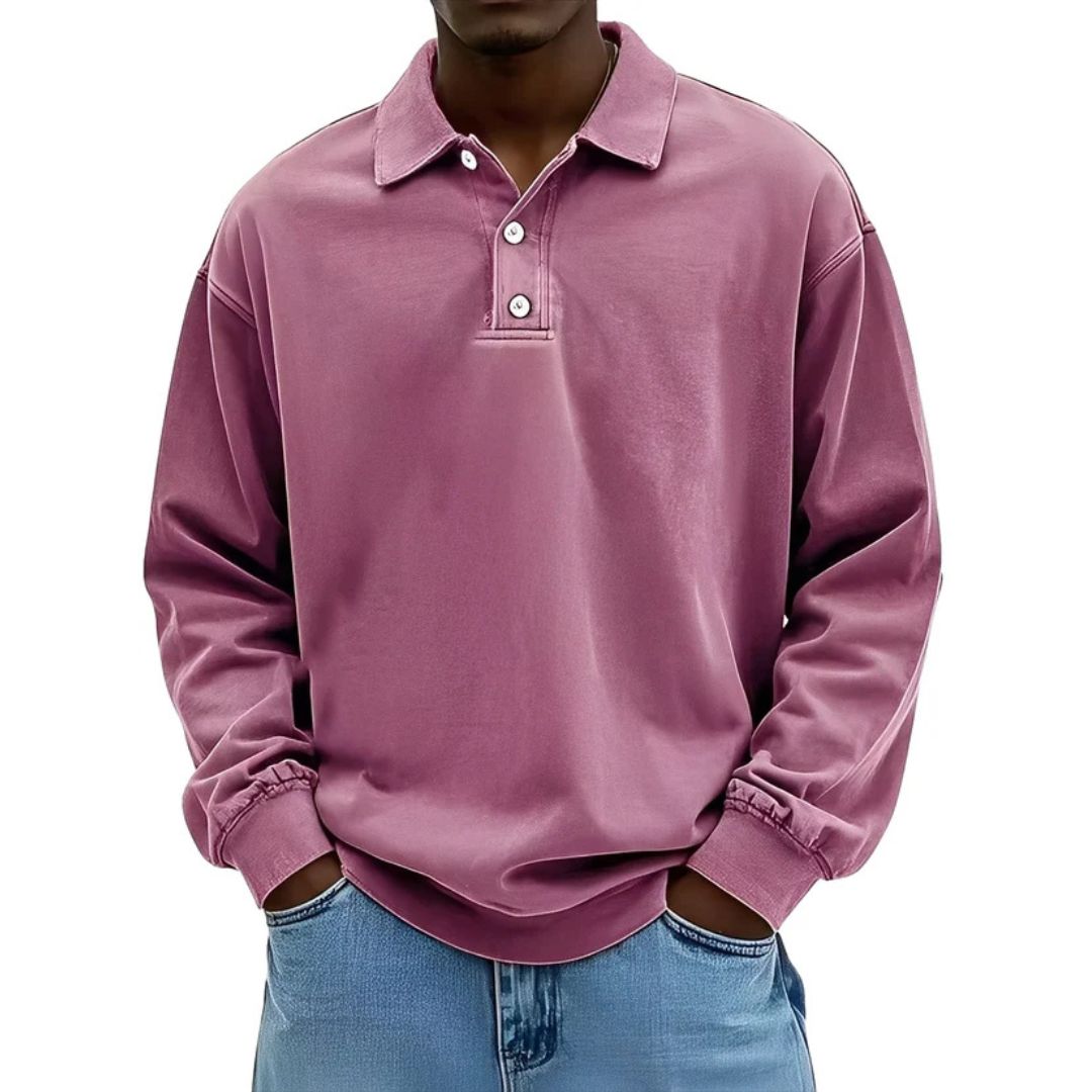 Clayton - Polo à manches longues au style moderne
