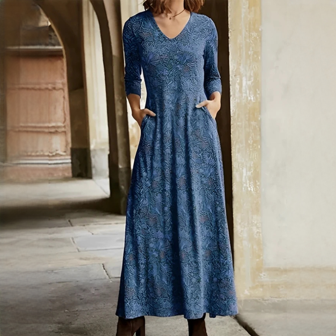 Sophie - Robe vintage à manches longues