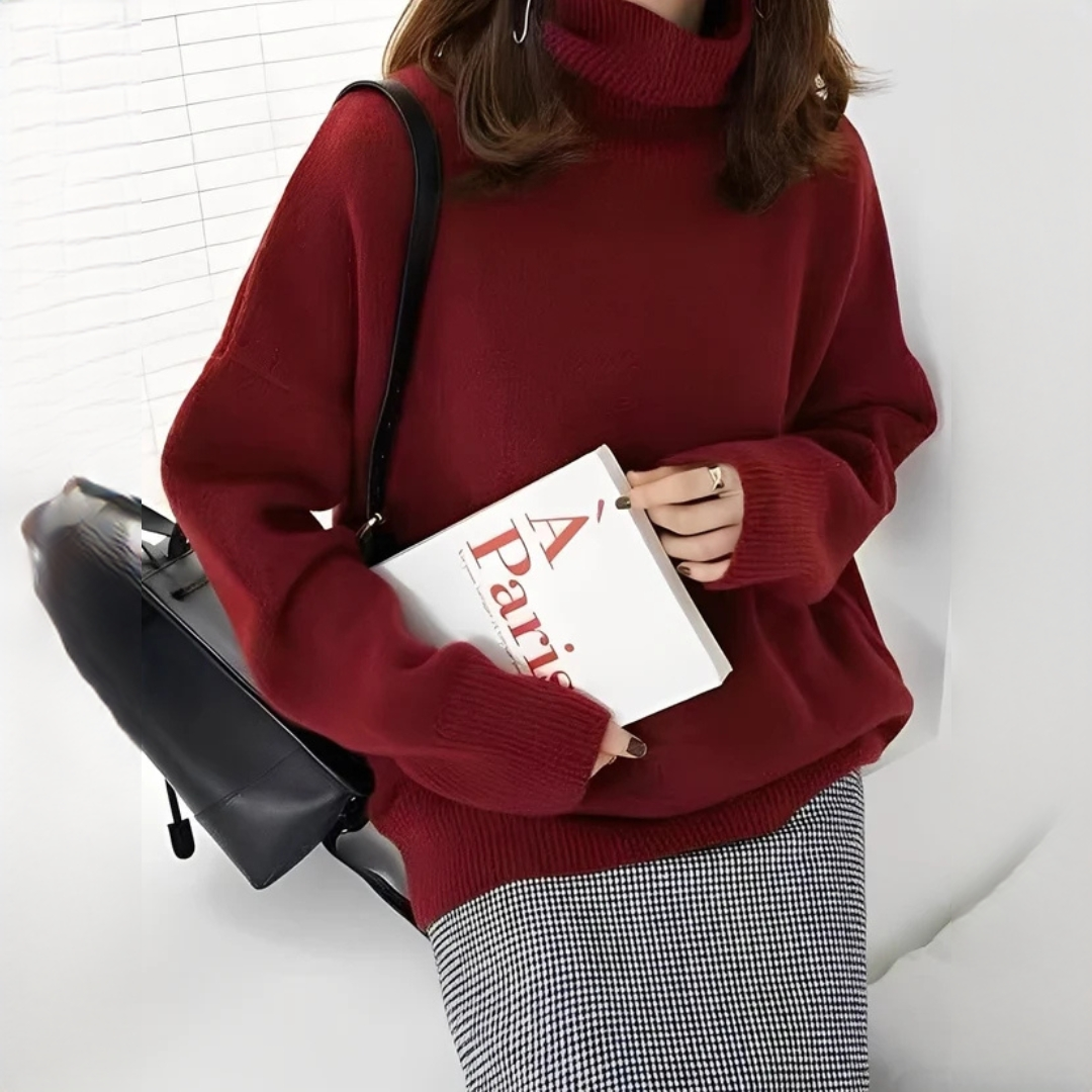 Adrienne - Pull à col roulé élégant et chaud