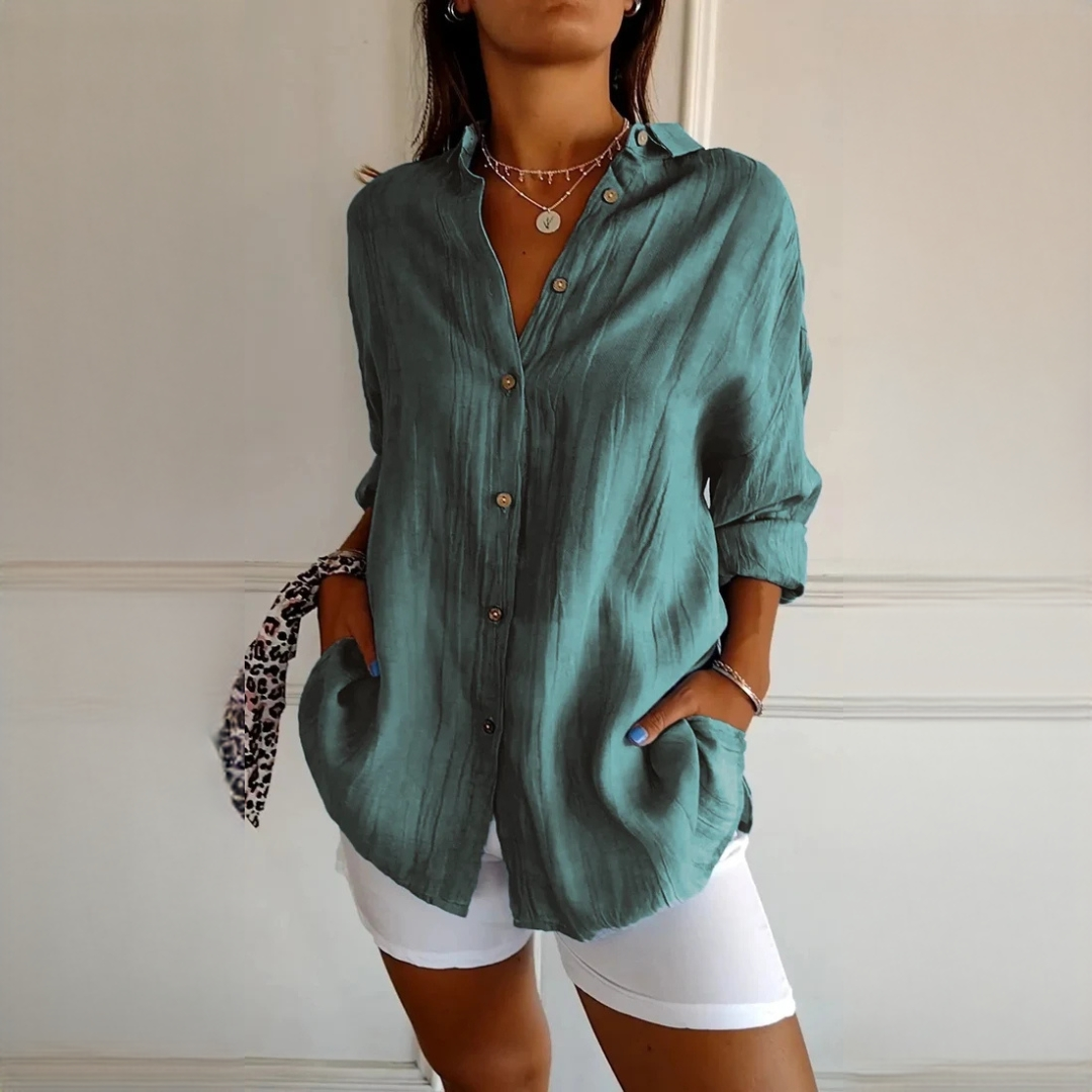 Xaelle - Chemise élégante avec patte de boutonnage