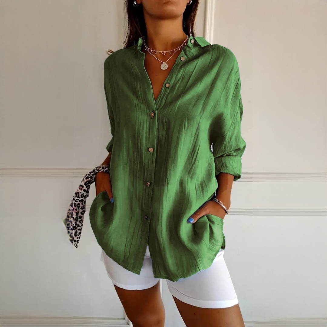 Xaelle - Chemise élégante avec patte de boutonnage