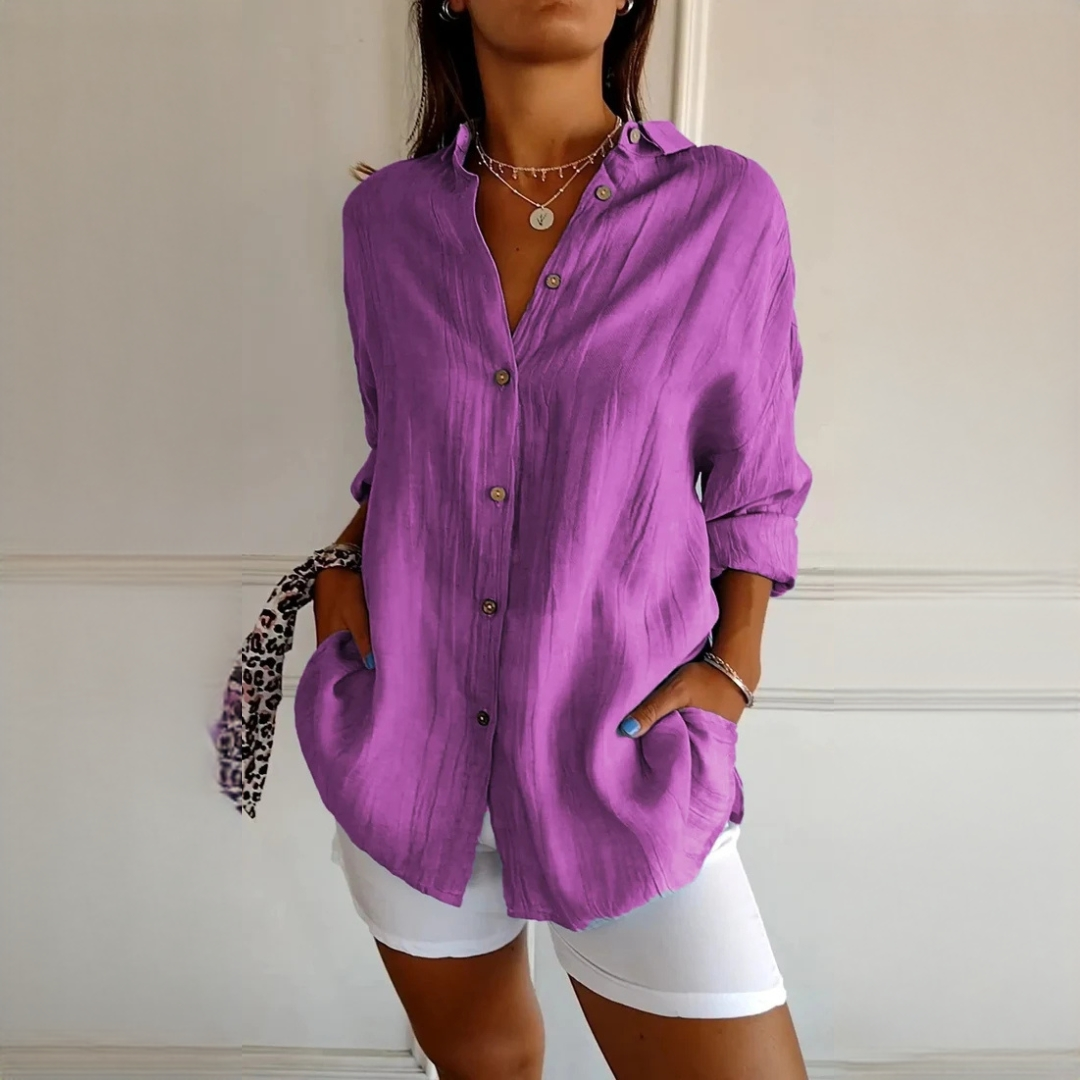 Xaelle - Chemise élégante avec patte de boutonnage