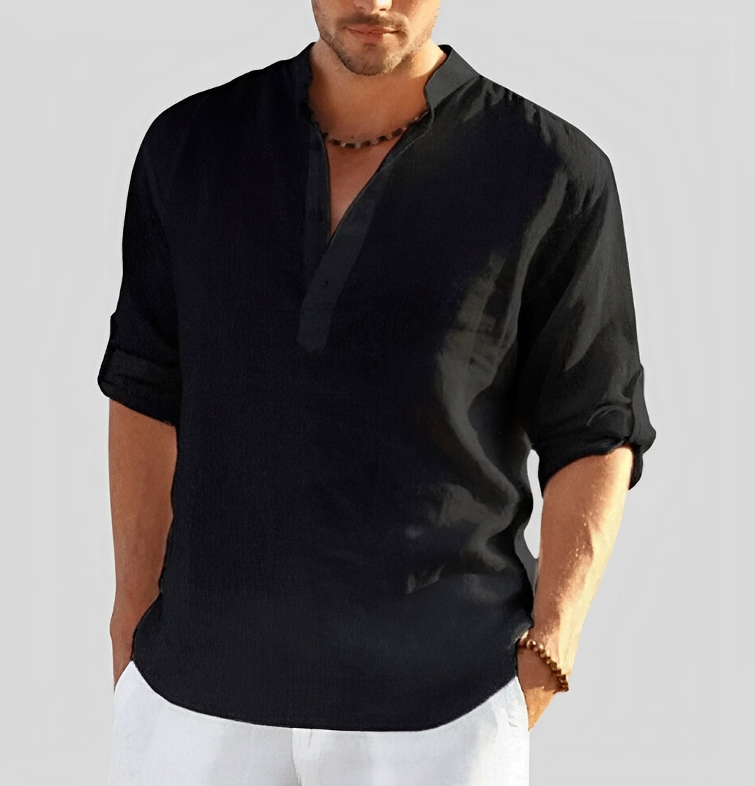 Cordell - Loose-fitting men's linen shirt