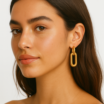Mariz – Boucles d'oreilles en Chaîne Cubaine Brillantes