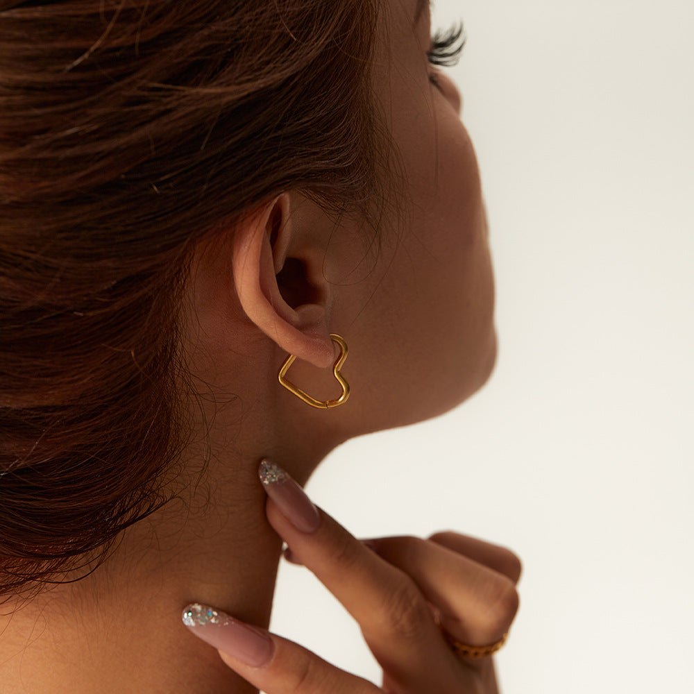 Liana – Boucles d'oreilles en forme de cœur