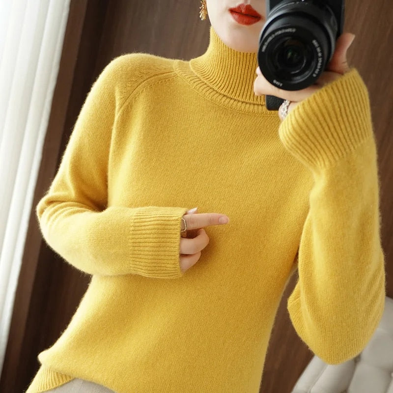 Jessel - Pull à col roulé confortable pour femmes