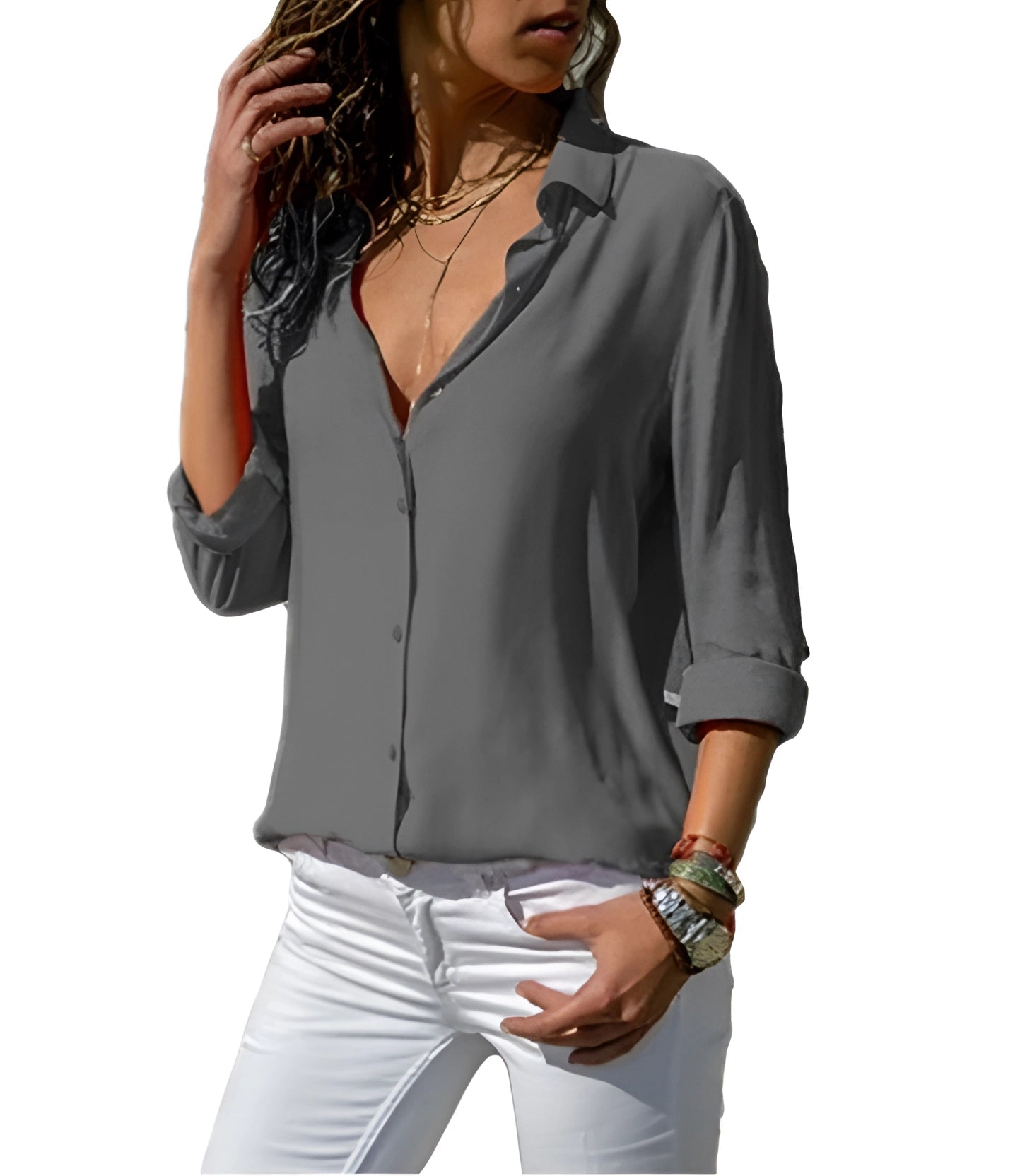 Jordana – Blouse élégante à manches longues pour femme