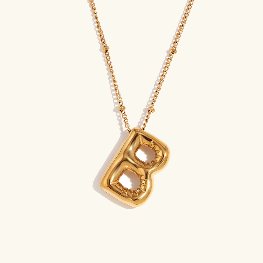Collier initial en or Balloon
