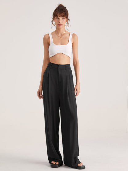 Nadia – Pantalon Pliant à Taille Haute