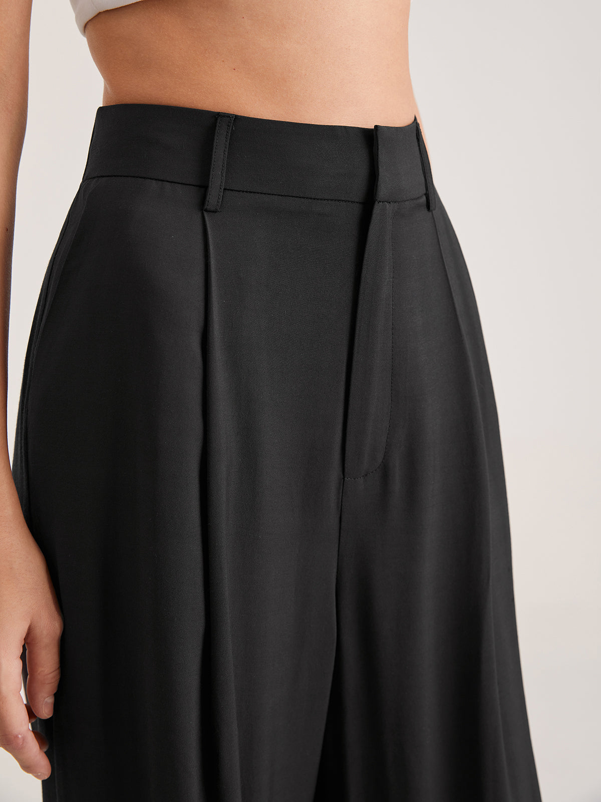 Nadia – Pantalon Pliant à Taille Haute
