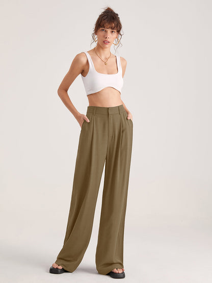 Nadia – Pantalon Pliant à Taille Haute